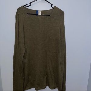 Men’s | Forever 21 | Olive Green  Long sleeve | Long TShirt | Size Large